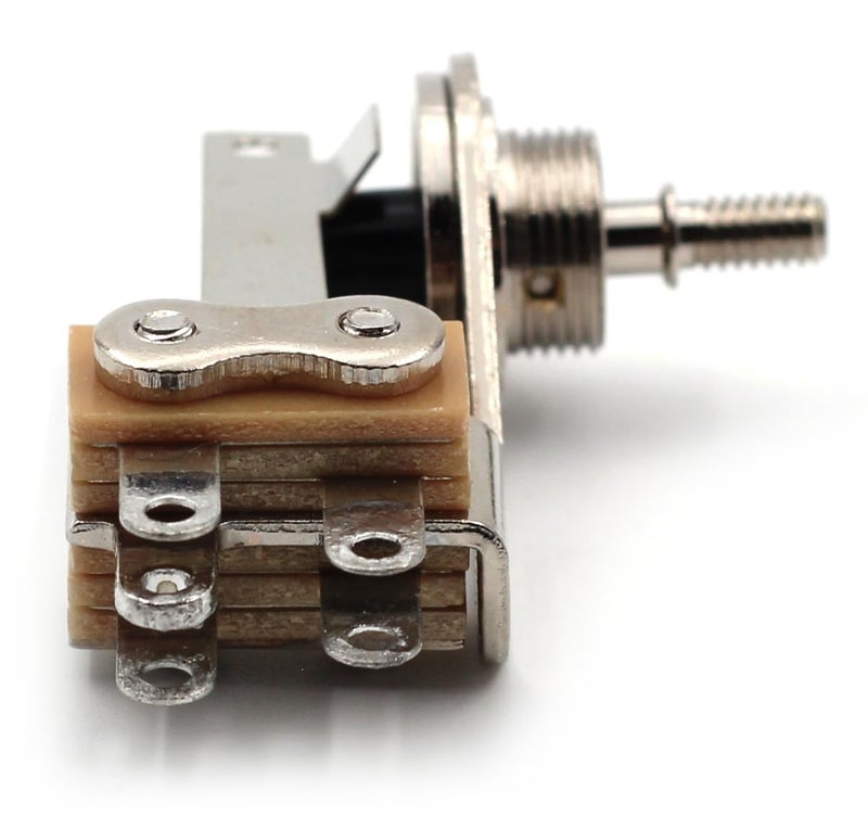 YBW Switchcraft 3-Way Right Angle L-Type Toggle Switch w/Genuine Black Switchcraft Tip - for Electric Guitar - Image 4
